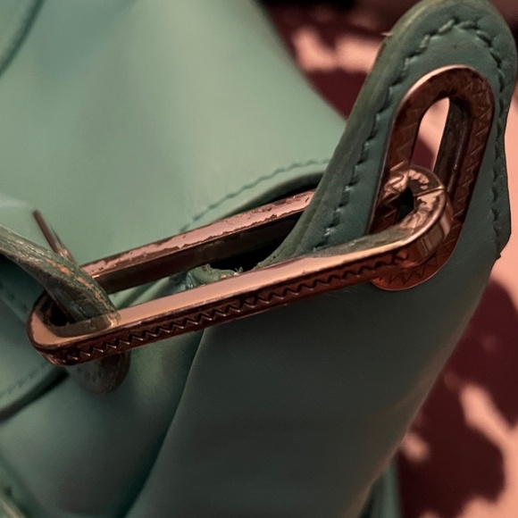 Jimmy Choo Turquoise Tulita Satchel Top Handle W/ Boho West Hardware--& Dust Bag - Picture 14 of 14